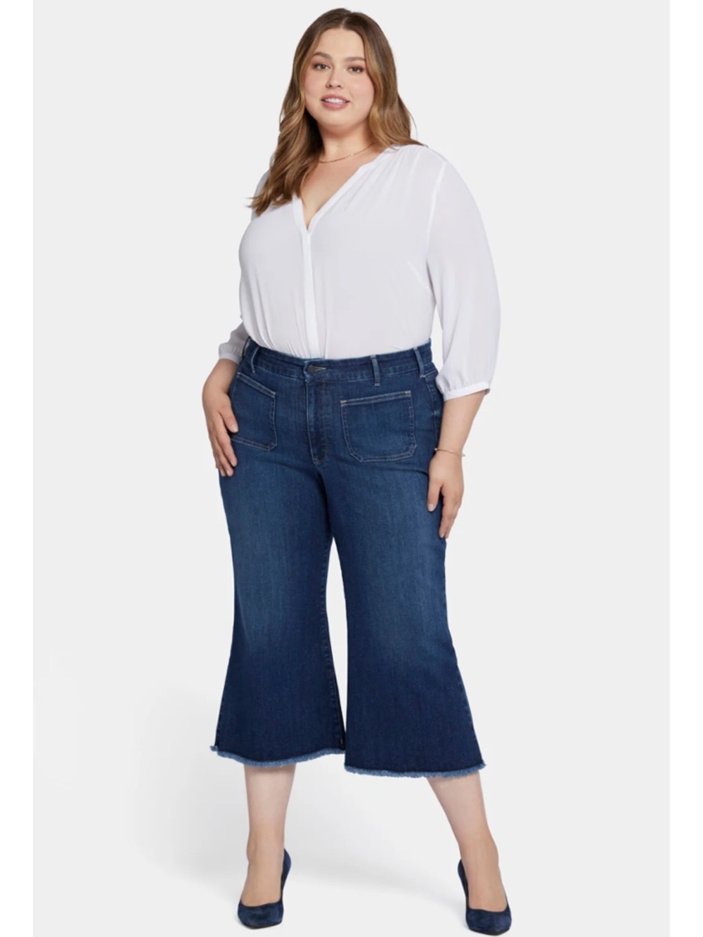 NWT NYDJ Patchie Major Wide Leg Capri Fanciful Size 16W.